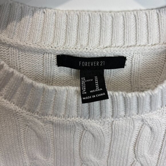 Vintage Forever 21 Cable Knit Vest Size Medium - Picture 4 of 4